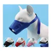 Vêtements pour chiens Muselière Masque réglable en tissu pour chiens de compagnie Anti-morsure Arrêter d'aboyer Petite grande bouche Muselières Accessoires Drop Delivery Hom Dhhnq