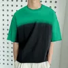 Hommes T-shirts Hommes Chemise Tie Dye Gradient Été O-cou À Manches Courtes Lâche Style Coréen Vêtements 2023 Mode Casual Camisetas INCERUNMen '