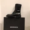 Kvinnor Ann Boots Demeulemeester Black Danny Ankle Boots Lace-Up Zip Stängning vid inre sidoskor