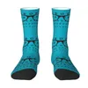 Chaussettes pour hommes nouveauté hommes rétro lunettes Hipster robe unisexe respirant chaud 3D imprimé opticien optométriste équipage