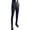 メンズスーツ超柔らかい伸縮性ジッパーオフィスソーシャルズボン韓国スタイルの男性ビジネスパンツポケットのためのポケット