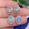 Stud Earrings Real And Natural OPal Earring 925 Sterling Silver Fahshion