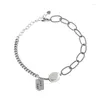 Ankletter unik designer mode kvalitet bokstav lycka till namnplatterad riktig 925 sterling silver anklet armband för kvinnor