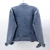 Damenjacken Schmetterling Stickerei Denim Jacke Frauen Herbst Große Größe Dünne Kurze Jeans Stehkragen Chinesischen Stil Mantel Chaquetas Mujer