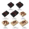 Gift Wrap With Ribbons Cloth T-Shirt Scarf Pack DIY Craft Cardboard Package Wrapping Square Kraft Paper Box Candy Storage