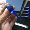 Chandelier Crystal 5PCS 60mm Blue Glass Water Drop Pendants Curtain Parts Icicle Suncatcher DIY