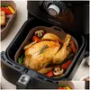 マットパッドmtifunctional airfryer sile pot air fryersオーブンアクセサリーパンフライドチキンピザバスケットベーキングトレイfda皿ドロップdhmzy