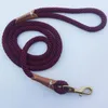 Dog Collars High Quality Handmade Leather Nylon Rope Leash 5 Ft Pet Products Snap Lead Outdoor Training Leashes