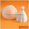 Bougies 3D Jupe Princesse Robe Forme Gâteau Moule Sile Fondant Décoration Outils De Cuisson Bougie De Mariage Mod 220531 Drop Livraison Maison Gar Dhqho