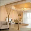 Curtain Drapes 100X200Cm Window Crystal Acrylic Beaded String Partition Door Beads Room Divider Fringe Panel 2021 Drop Delivery Ho Dhep3