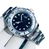 Мужские часы 40 -миллиметровые автоматические механические часы из нержавеющей стали синие черные наручные часы с коробкой с жизнью водонепроницаемой Montre de Luxe