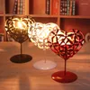 Candle Holders 1PC European Retro Heart Jelly Wedding Black Candlestick Creative Love Decorating Holder Home Decoration 035
