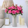 Декоративные цветы 10 шт. Одиночная ветка роза искусственные украшения свадебная цветочная стена пография шелк для домашних роз розы