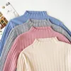 Produkt kaszmirowy Sweter damski kaszmirowy swetr na pół szyi solidny kolor dna koszula swobodna wełna jesień i zima