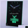 Duvar Saatleri TNC0117 TOOHEYS BİRE Geyik 3D LED Masa Masası Saat Damlası Ev Bahçe Dekoru DHGST