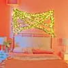 Decoratieve objecten Figurines 1 pc LED STRING Lichten Ivy Bloemwand Huis Huiskamer Decor Artificial Leaf Garland Plant Diy Creeper Vine Decoratie 230104