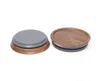 Natural Wooden Beverage Drinkware Lid 70mm 90mm Environment Friendly Round Bottle Cap Jar Bamboo Lids SN4774