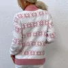 Kvinnors tröjor jul snöflinga tryck plus storlek harajuku koreansk tröja turtleneck pullovers streetwear vintage casaco feminino 4