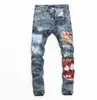 Черные мужские синие джинсы amari Denim Skinny amirl Джинсы Slp amirlies Расклешенные брюки Am Destroyed Мужские тонкие amis Straight Biker imiri Casual amiiri Длинные мужские рваные H76H