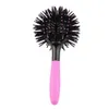 3d Round Hair Brush Comb Salong Make Up 360 graders bollstylingverktyg Detangling Hårbrush Värmebeständiga kvinnor