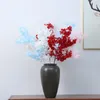 Decorative Objects Figurines 90cm Silk Hydrangea White Branch Drifting Snow Gypsophila Artificial Blossoms Wedding Arch Decorate Fake flower 230104