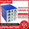 Home Energy Storage 8PCS Rechargeable Battery Cell LiFePO4 Deep Cycle 100% Full Capacity DIY Lithium Iron Phosphate Power Bank