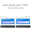 Zonnebrillen frames lijken half frame retro anti blauw lichtglazen mannen klassieke vierkante optische vlakke spiegel oog broedblikje hoge kwaliteit hoge kwaliteit