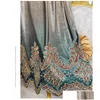 Perde Drapes Avrupa ve Amerikan Styleembroidery Jacquard Oturma Odası Yatak Odası Fransız Pencere Villa Perdeler Delme Dh3em