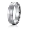 Anéis de casamento Alianças masculinas banda de titânio Promise casal para homens de ouro branco prata 6mm tamanho 7 8 9 10 11 12 13 14 15 15