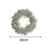 Fiori decorativi Simulazione Ghirlanda Erba Anello Decorazione di nozze Porta da parete bianca Gypsophila T8I2