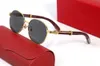 Round Designer Sunglasses for Women Fashion Mens Sunglass UV400 Protection Oval Sport Vintage Oversized Full Frame Wooden Eyeglasses Man good