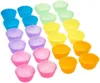 Bakeware Tools 6PCS High Temperature Household Egg Tart Oven Baking Tool Silicone Muffin Cup Jelly Round Cake Mold