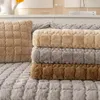 Chair Covers Nordic Chenille Sofa Solid Color Anti-slip Plush Blankets For Living Room Soft Seat Various Size Home Decor