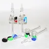 Néctar de vidrio con 10 mm 14 mm Puntas de cuarzo Cachimbas 5 ml Recipiente de silicona Reclamador Nector Kit para fumar reciclador bubblers bong