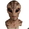 Party Masks Halloween Horror Alien Mask Scary Horrible Big Eyes Magic Funny Cosplay Prop Fl Face Er Prank Joke Drop Delivery Home Ga Dhcmf