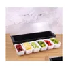 Bottiglie di stoccaggio Barattoli da cucina 5 scomparti Custodia per condimenti Bar Connt Box Holder Bevande Frutta Guarnizione Cocktail Decorativo Ktv Drop D Dhknt