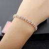 15Pcs Fashion Heart Rhinestone Chain Bracelets For Wedding Bridal Jewelry Accessories Gifts