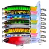 11cm 15g crayon hameçon appâts durs leurres 6 # hameçons triples hameçons 8 couleurs hélice mixte engins de pêche en plastique 8 pièces Lo248i