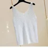 Débardeurs pour femmes Camis Knit Bottoming Shirt sans manches en soie brillante Vest Tops pour femmes 230104