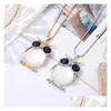 Chokers Fashion Women Choker Accessories Mtiple Stone Color Crystal Rhinestone Jewelry Owl Pendant Necklace Drop Delivery Necklaces P Dhc1B