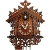 Zegary ścienne drewniane wiszące zegar alarm ptaków kukułka do domu dekoracja pokoju dziecięcego upuszczenie dostawy ogrodu dekoracje dhkti