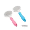 Dog Grooming Tool Self Cleaning Slicker Brush Cat Bunny Pet Shedding Drop Delivery Home Garden Supplies Dhlei