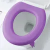 Toalety pokrywa 1PCS wielokrotnego użytku łazienkowego podkładki łazienkowe z uchwytem i owalnym wydłużonym