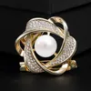 Women Brooch Gorgeous Lapel Pin Vintage Imitation Pearl Badge Corsage Accessories for Clothing Accessories Jewelry Gift