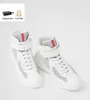 Ausgezeichnete America Cup Sportschuhe Herren High-Top-Turnschuhe Lackleder Kalbsleder Mesh Nylon Casual Walking Leichte Gummisohle Berühmte Trainer Schuh EU38-46