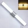 Wall Lamp 12/16/22 W Led Light Soft Acrylic Toilet Fixture Warm White Bathroom Metal Base Modern Cabinet Drop Delivery Home Garden E Dherd