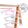 Hangers Racks 5/10pcs Flexibele babykleding Hanger Unmarked Children Coats Organisator Plastic kleding Display Kinderen Drop levering H DHX2Y