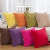 Pillow Soft Velvet Pink Blue Yellow Throws Pillowcases Decoration S Covers Square For Sofa Bed Car Home Wedding Throw