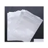 Sacs d'emballage Clear White Pearl Plastique Poly Opp Fermeture à glissière Emballage de détail Bijoux Alimentaire Sac en PVC pour étui de téléphone portable Drop Livraison Dh9Vw