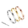 pulsera de amor brazalete de oro pulseras de diseño joyería carti para mujer para hombre Acero de titanio Tornillo chapado en oro de 18 quilates Lujo Nunca se desvanece No es alérgico